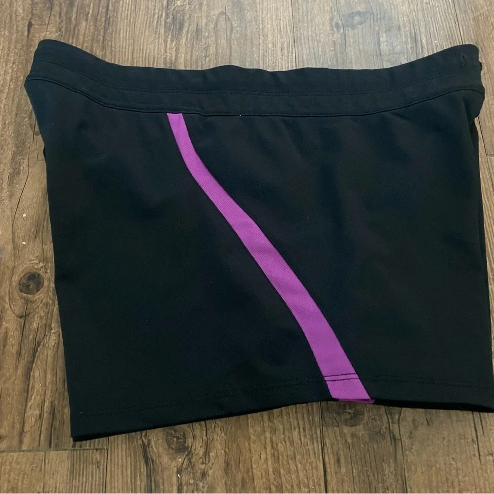 Nike Women's Black Shorts with Purple Accents